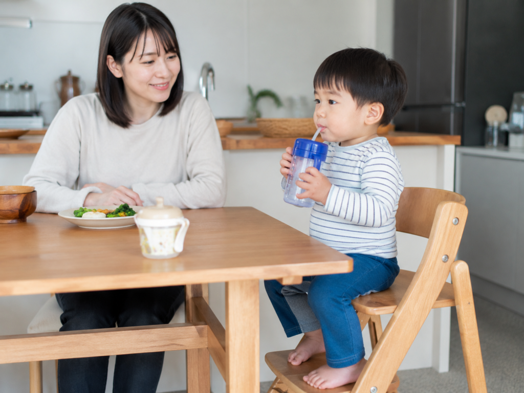 飲んでいる様子