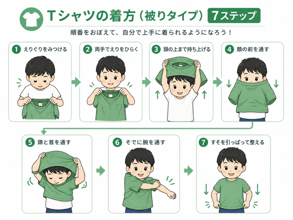 Tシャツの着方