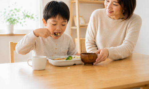 自宅での食事の様子