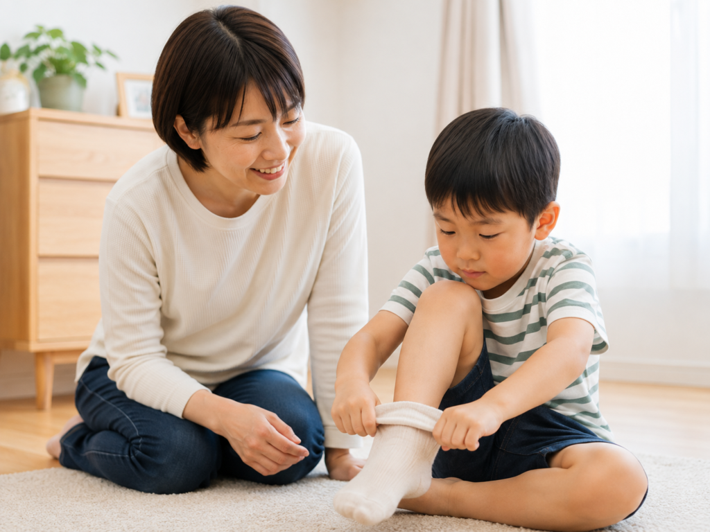 靴下を履く