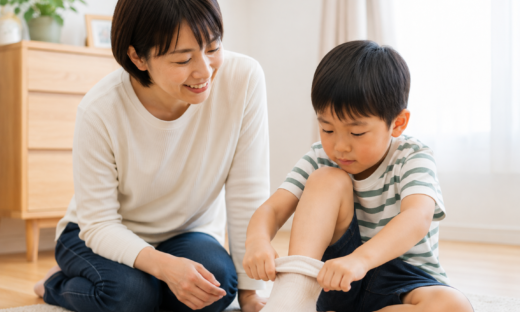 靴下を履く