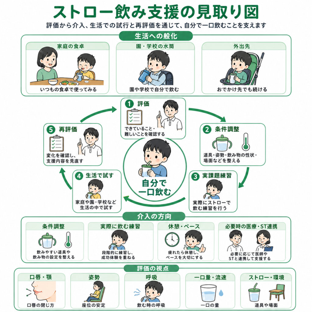 ストロー飲み支援の見取り図