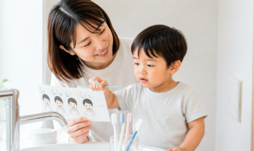 歯磨き場面