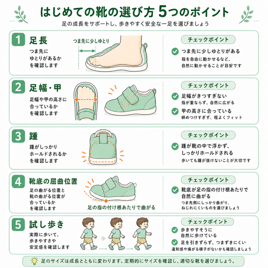 初めての靴選び5つのポイント