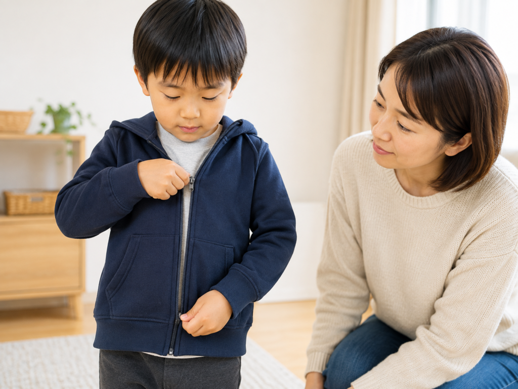 ファスナー占める