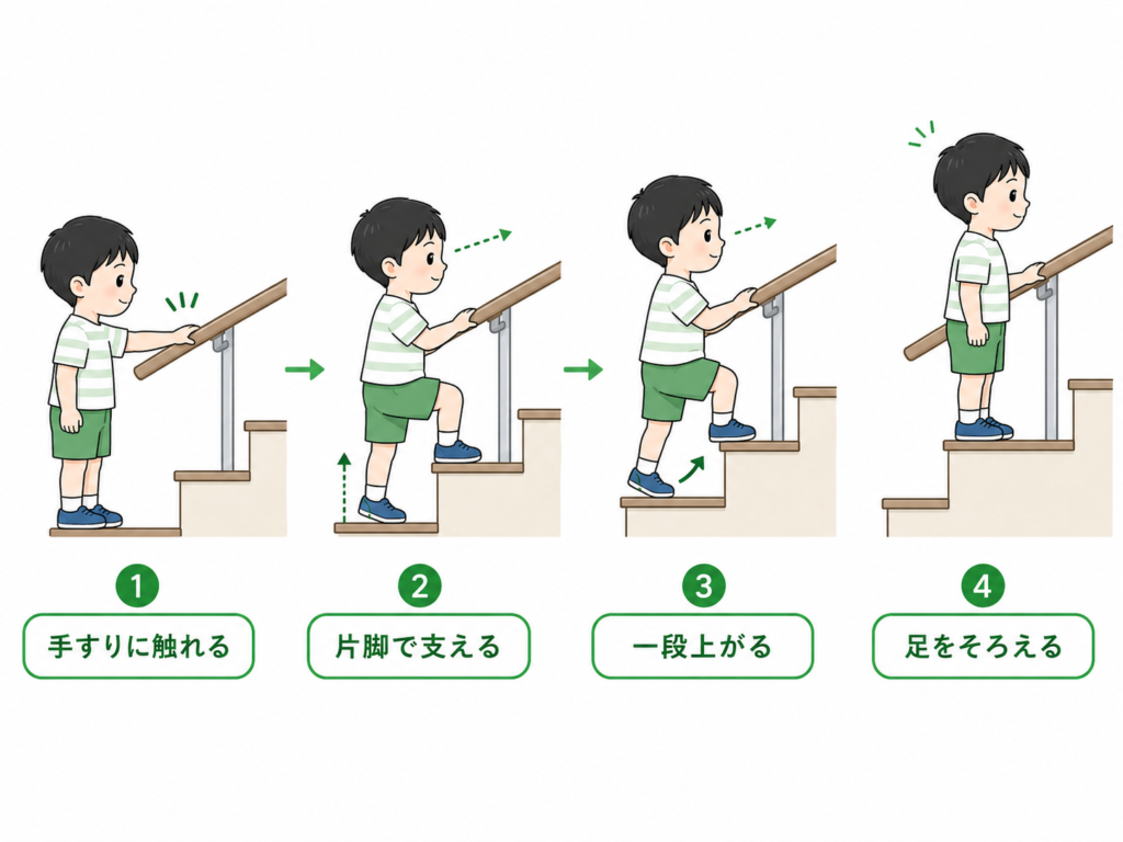階段の上り方