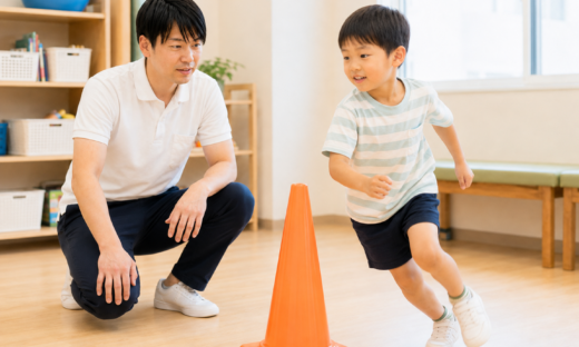方向転換の運動場面
