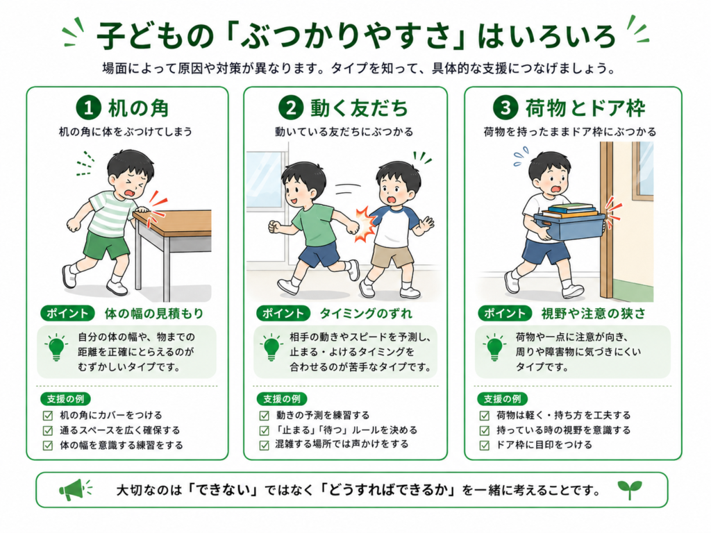 子供のぶつかりやすさはいろいろ