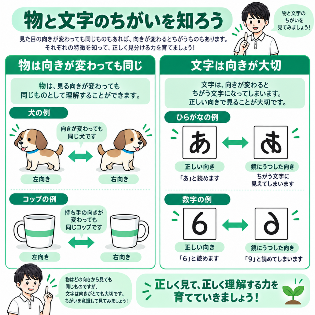 物と文字の違いを知る