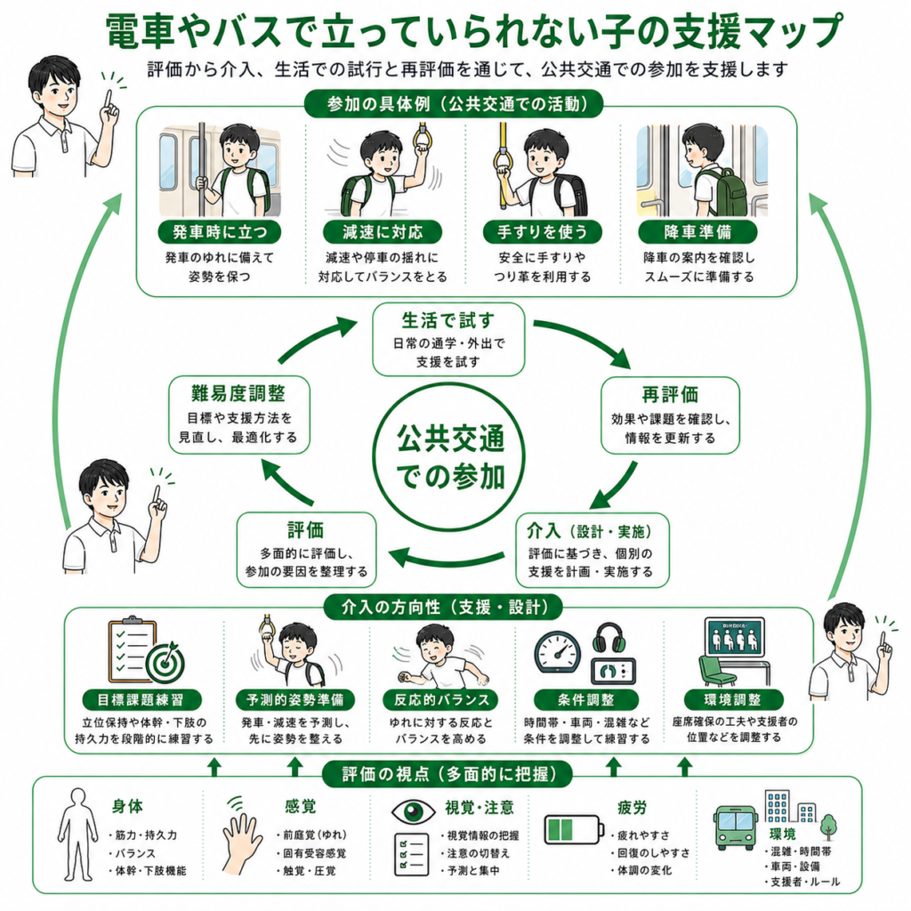 電車やバスで立ってられない子の支援マップ