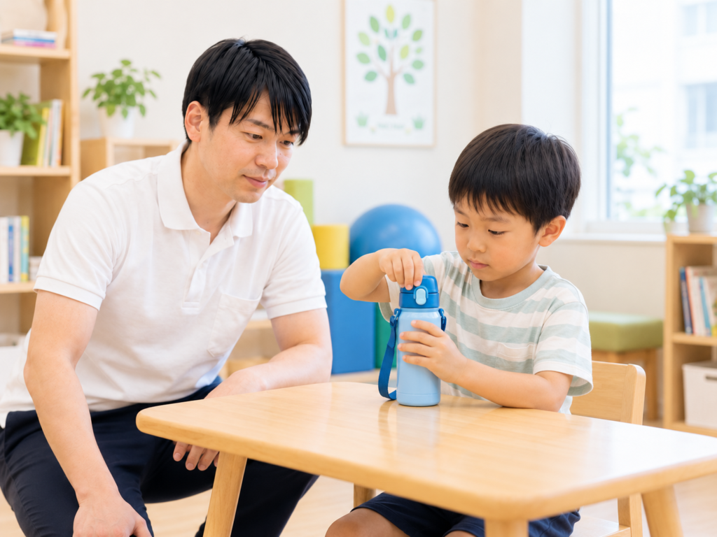 水筒を空ける