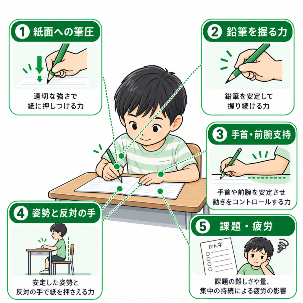 筆圧が強い