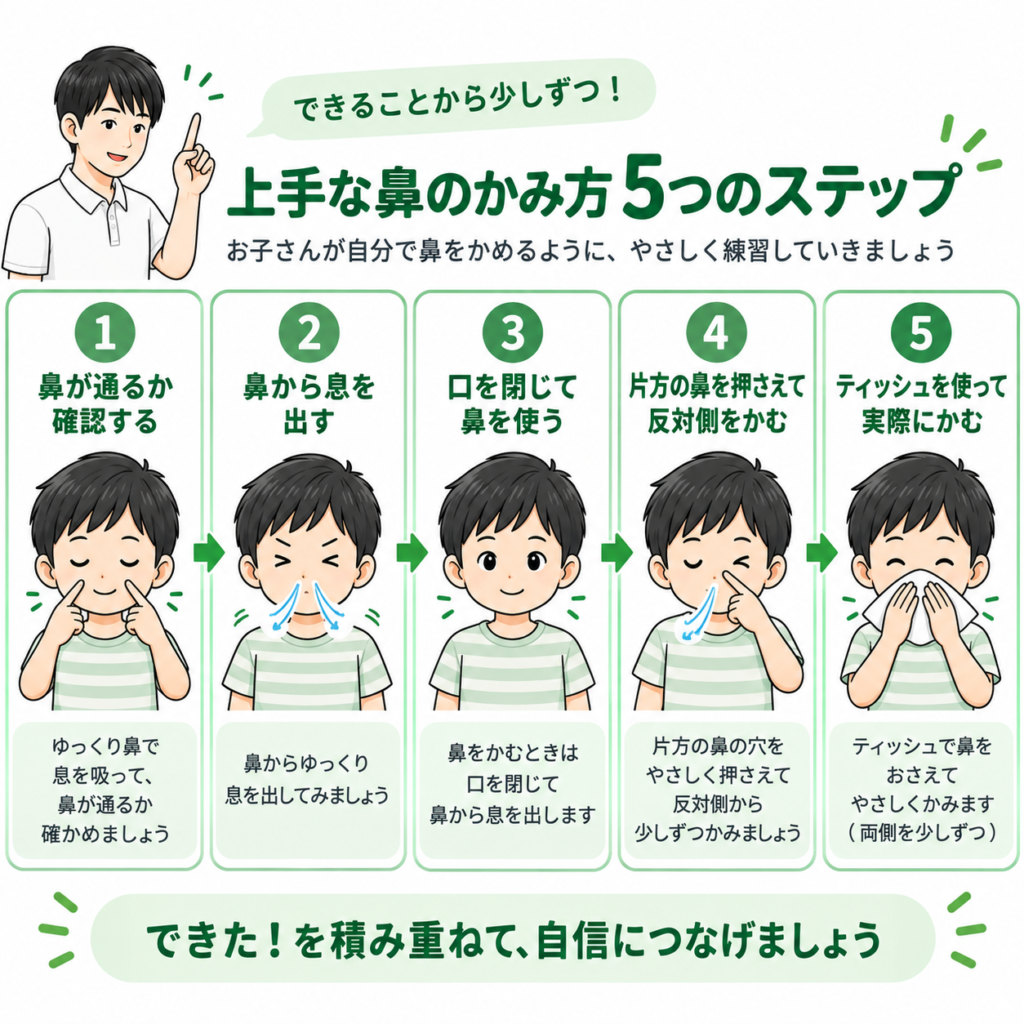 上手な鼻の噛み方５ステップ