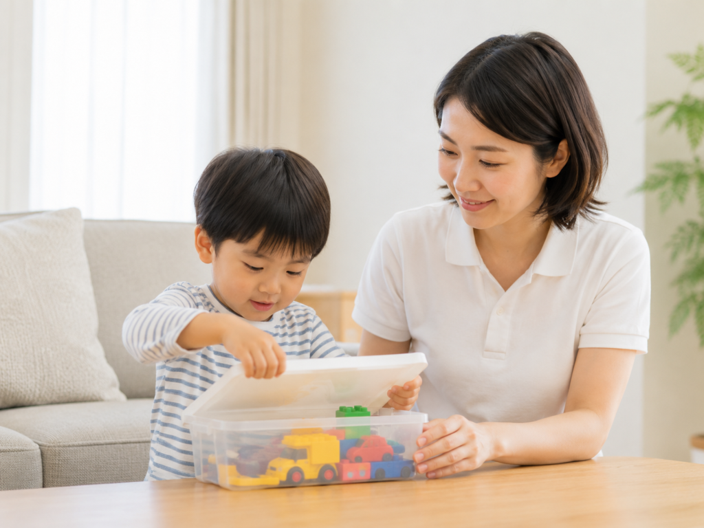 おもちゃの箱開け