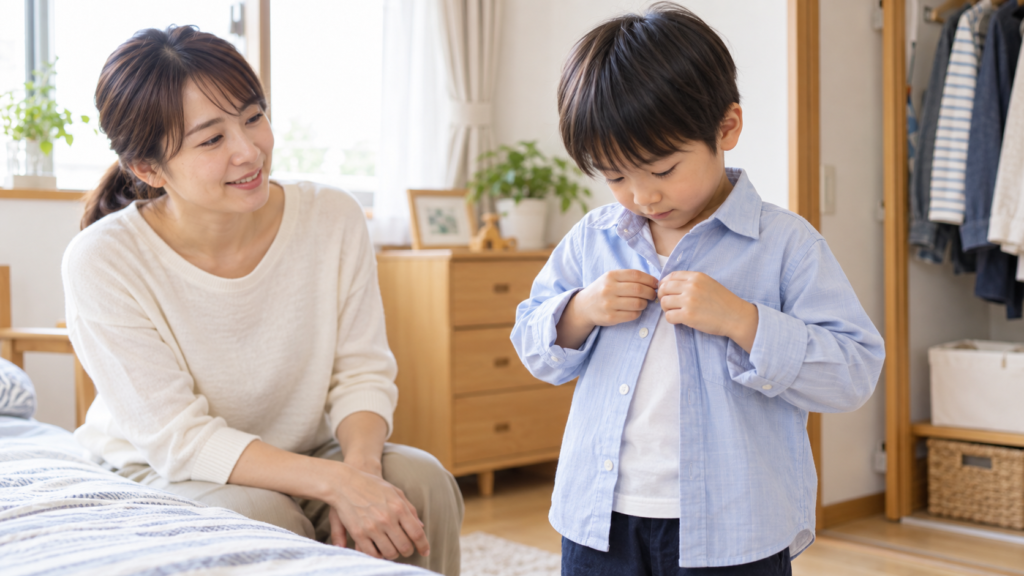 更衣の様子