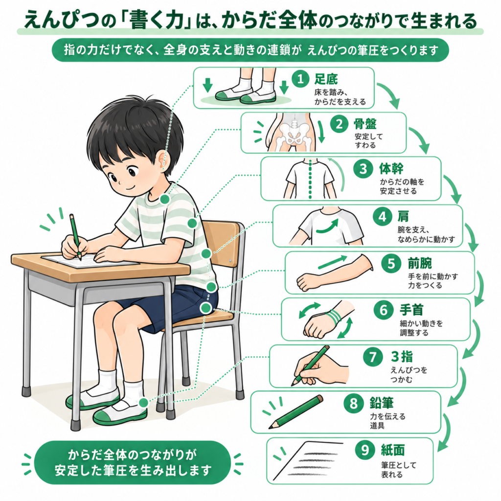 書く力は体の繋がり