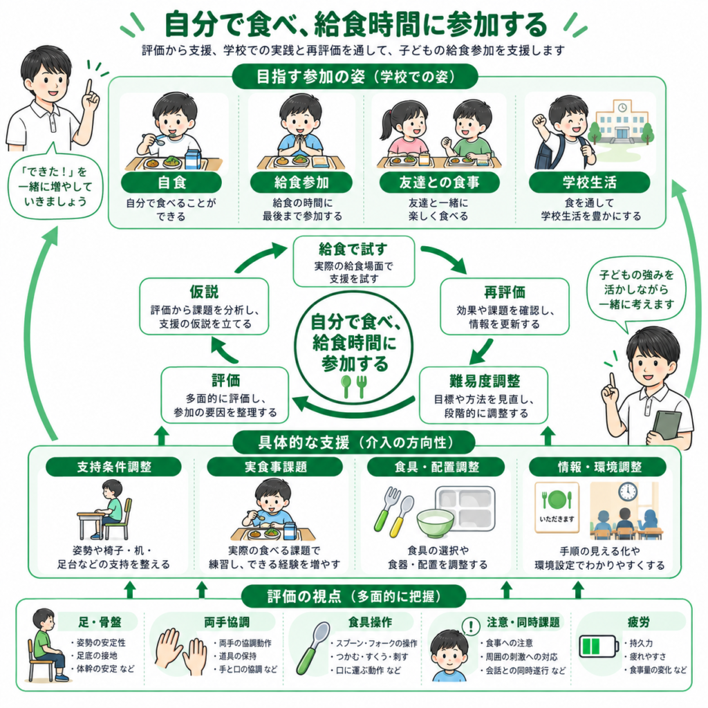 給食時間に参加する
