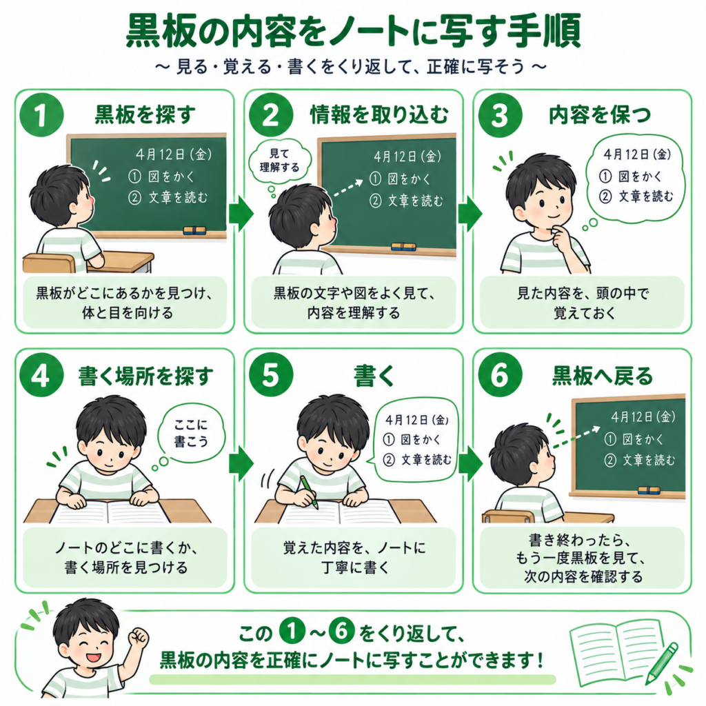 ノートに写す手順