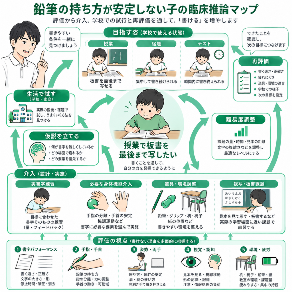 鉛筆の持ち方