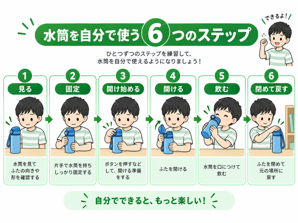 水筒6ステップ