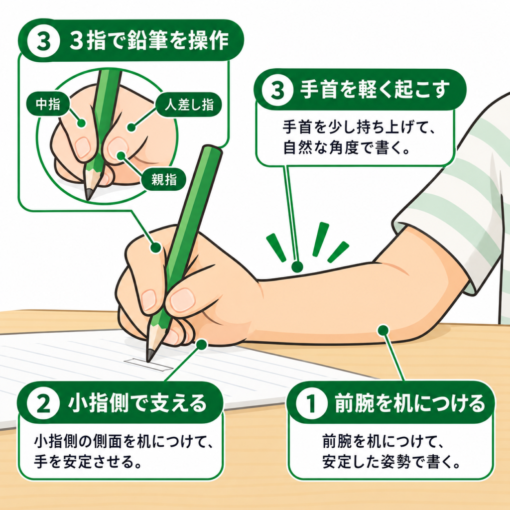 鉛筆の持ち方