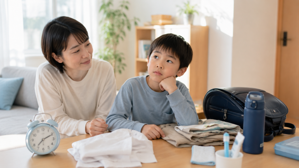 朝の支度が遅い
