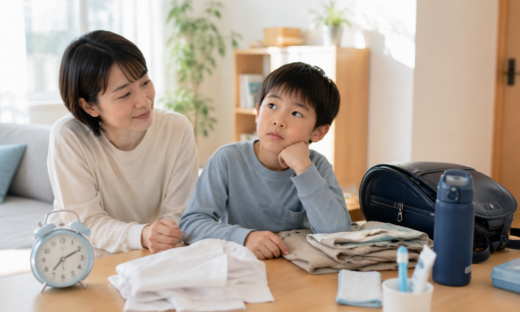 朝の支度が遅い