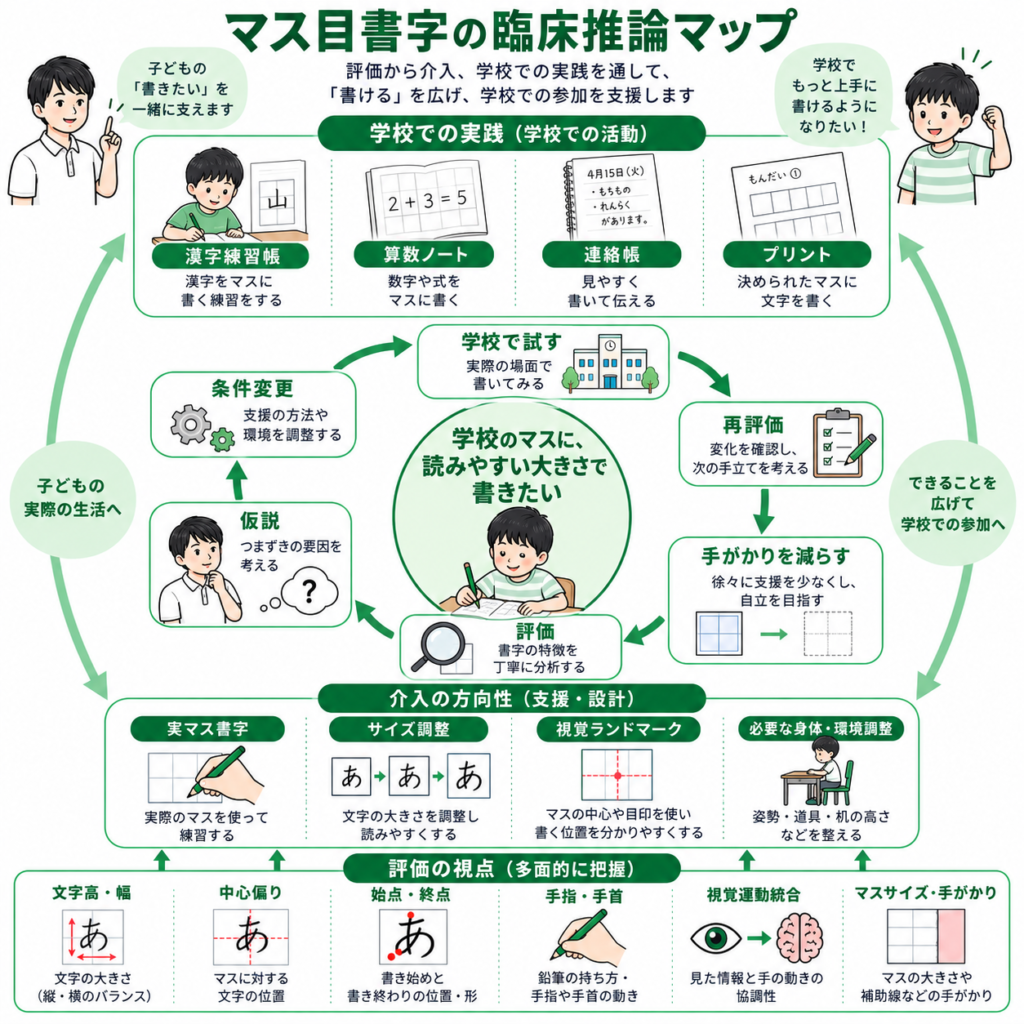 マス目漢字の臨床マップ