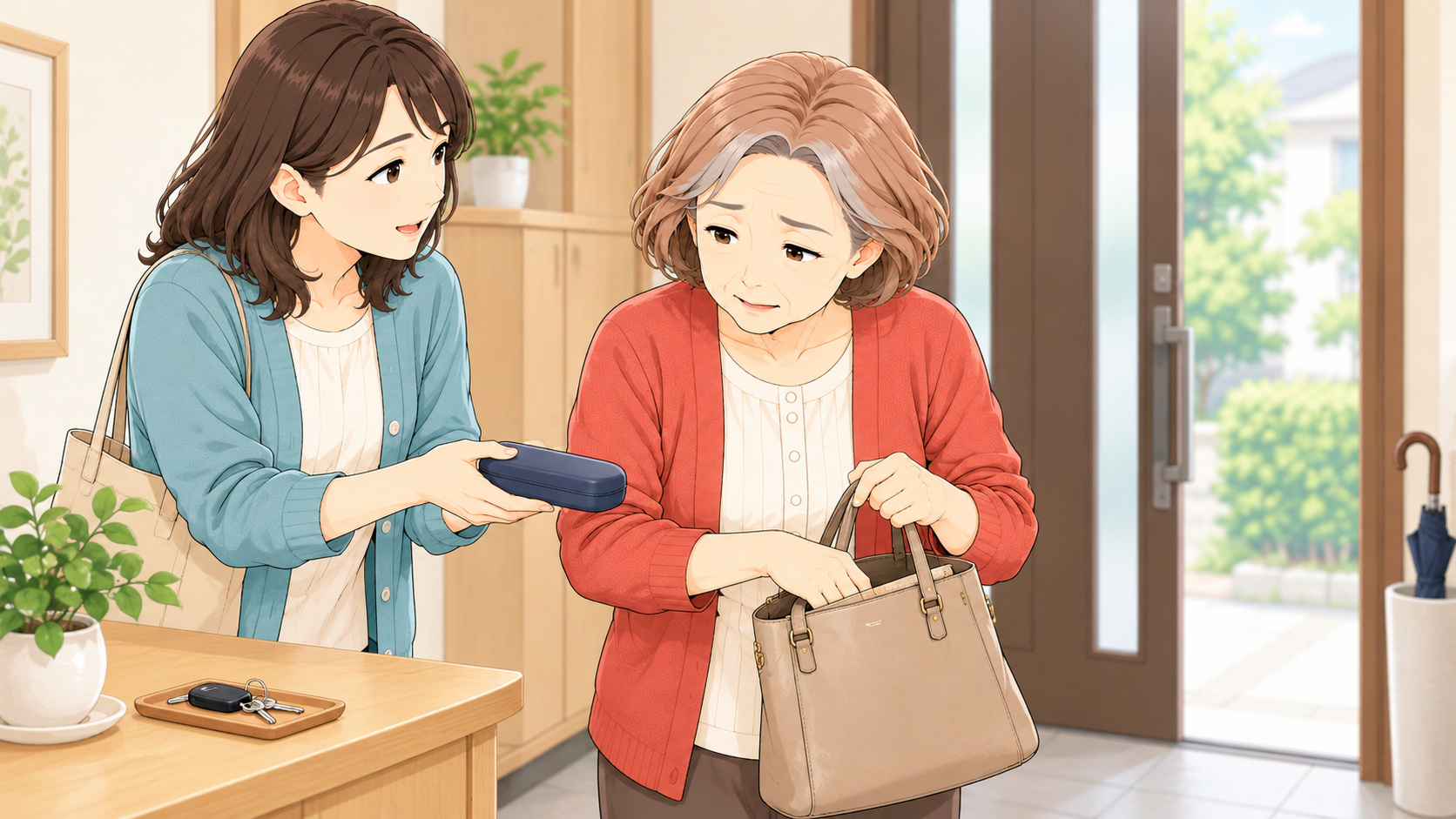 本人の活動と家族の先回りの支援を確認する生活場面